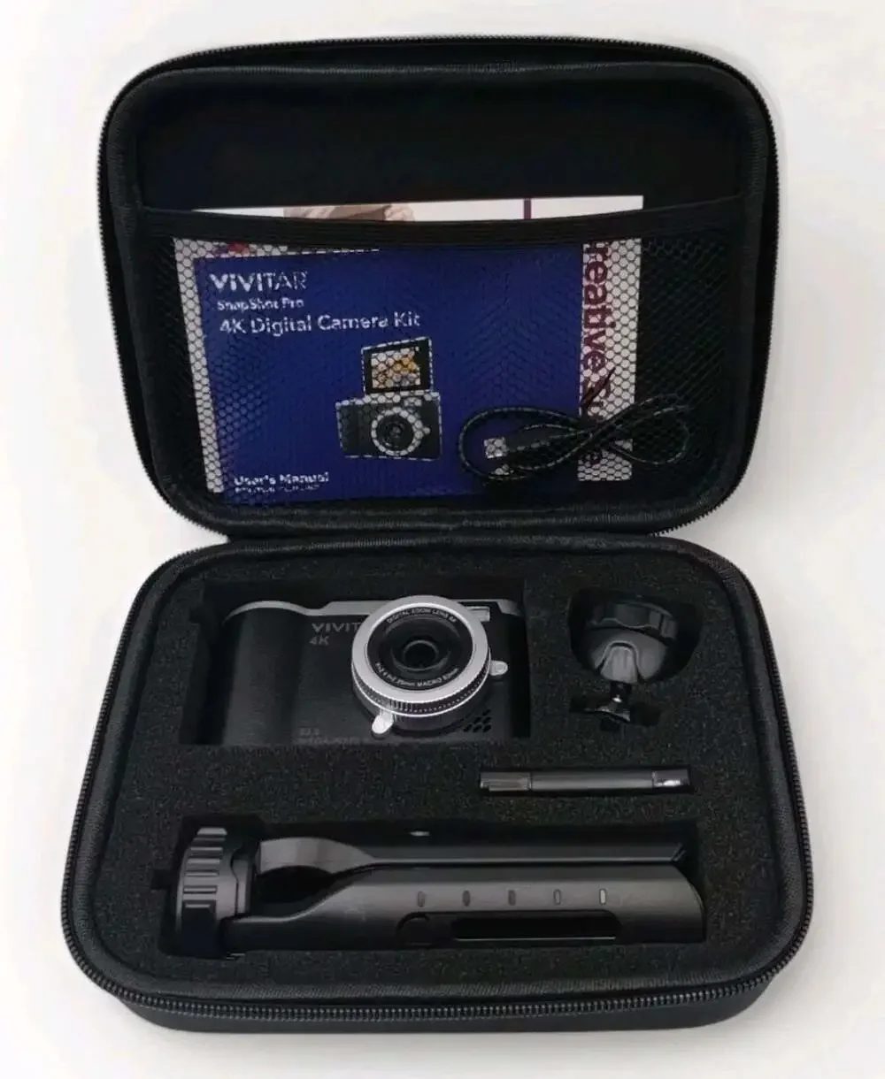 Vivitar SnapShot Pro 4K Digital Camera Kit with Selfie Screen and Accessories